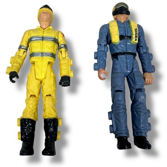 Tonka BTR Built To Rule Firefighter & Pilot Action Figure Loose Joints Lot of 2 - Picture 1 of 8